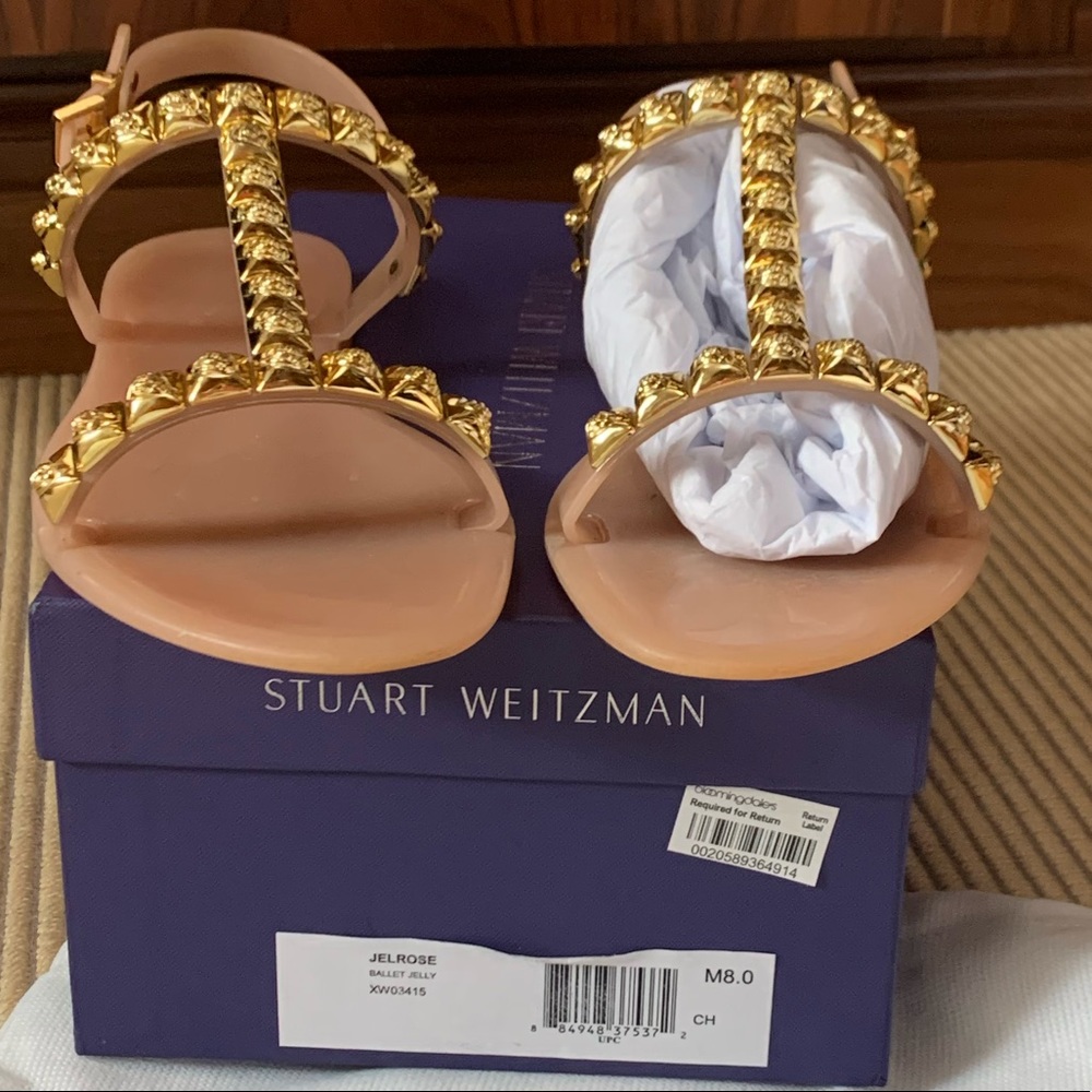 Stuart Weitman jelly sandals.
